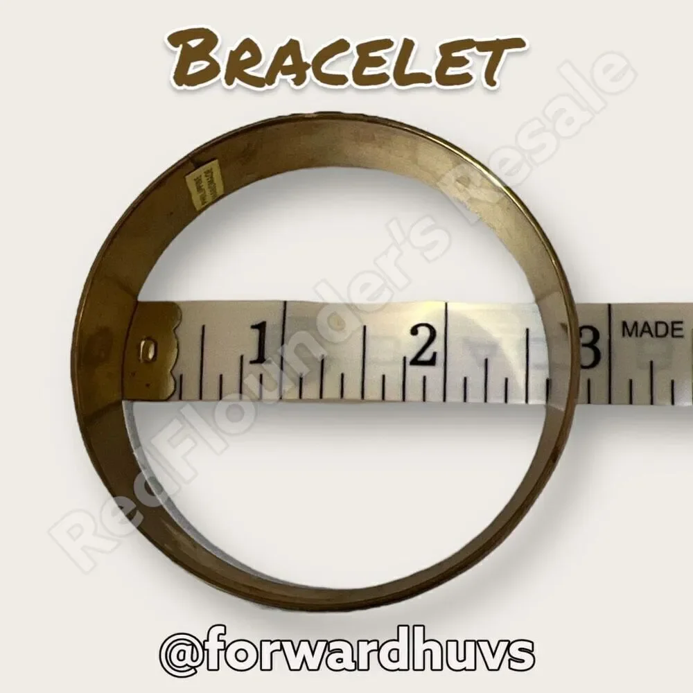 Handmade Brass Mixed Metal Bracelet with Decorative Inlay